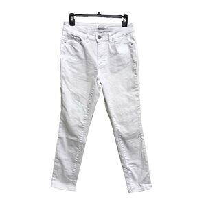 D.JEANS Ankle Jeans Women’s Size 6 Petite White Skinny leg 5-Pocket Stretch